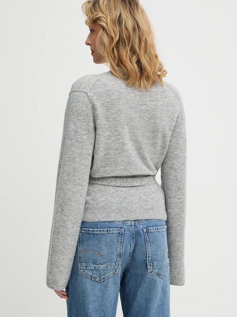 Marc O'Polo kardigan z dodatkiem wełny kolor szary 5000007333