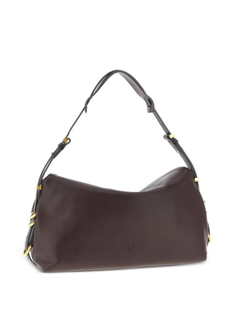 PINKO medium saddle metal-rings shoulder bag - Brown