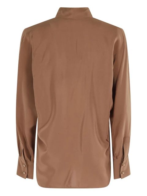 Max Mara bow-collar silk blouse - Brown - zdjęcie produktu nr 2