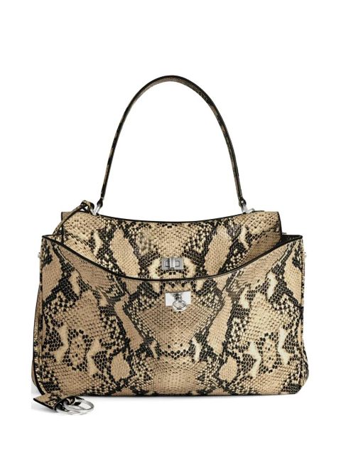 Balenciaga medium Rodeo python-embossed tote bag - Neutrals - zdjęcie produktu nr 1