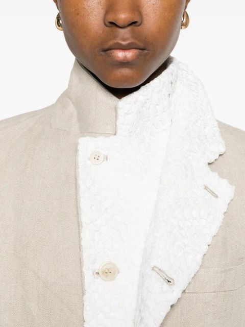 Comme Des Garçons button-up blazer - Neutrals