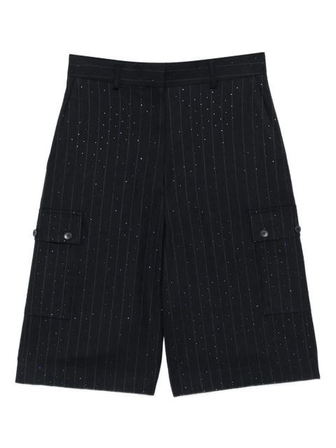 SANDRO pinstriped tailored shorts - Blue - zdjęcie produktu nr 1