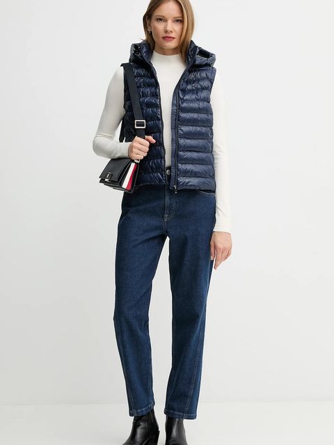 Tommy Hilfiger sweter damski kolor beżowy lekki WW0WW47462 - zdjęcie produktu nr 2