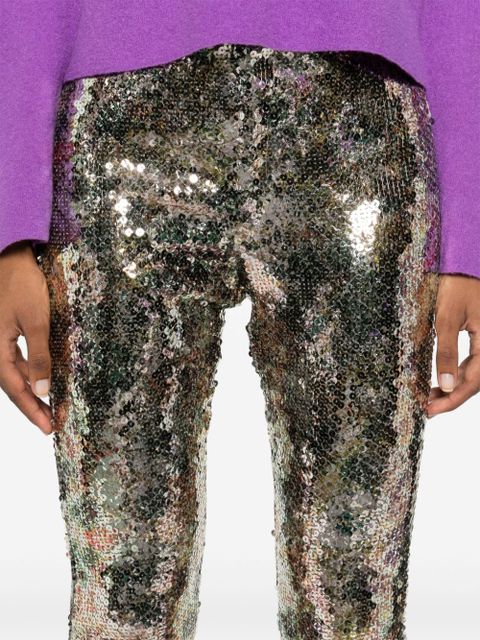 ISABEL MARANT Bella sequinned leggings - Silver