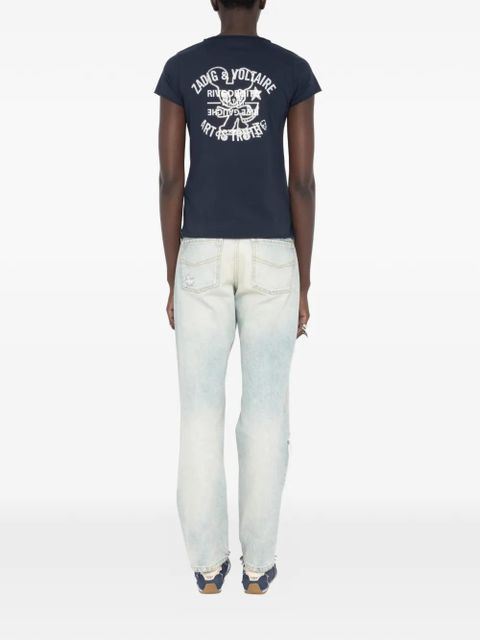 Zadig&Voltaire button graphic T-shirt - Blue
