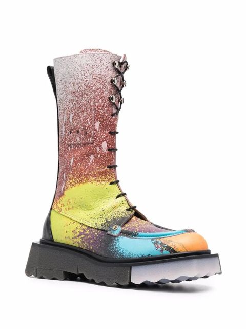Off-White Sponge paint splatter-effect boots - Black - zdjęcie produktu nr 2