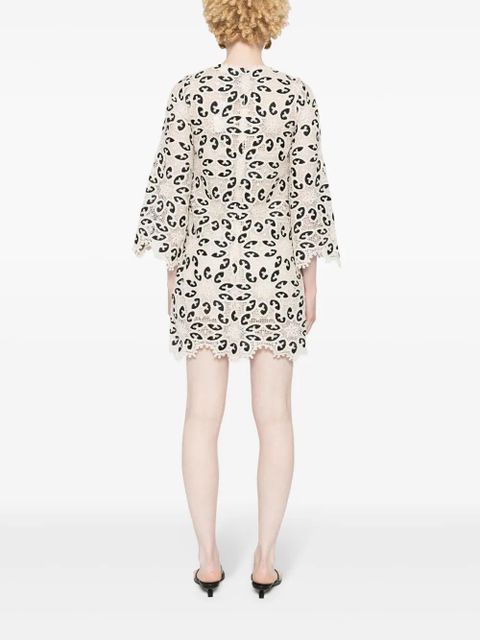ZIMMERMANN Ottie bobbin-lace mini dress - Neutrals