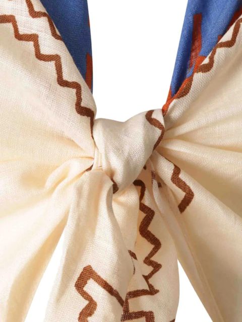 Johanna Ortiz Sailing Flags midi dress - Neutrals