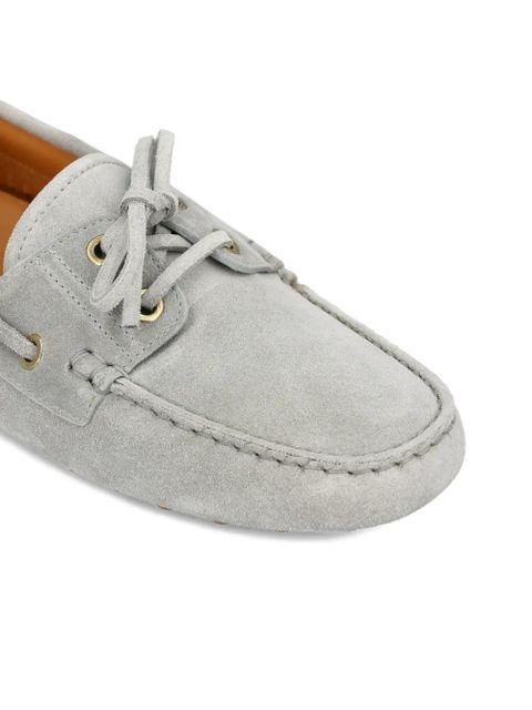 Tod's tie detail flat loafers - Grey