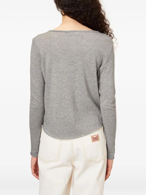 American Vintage long-sleeve V-neck T-shirt - Grey