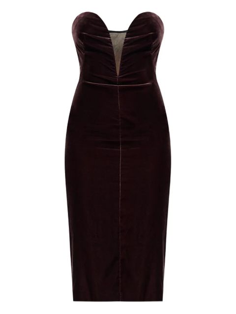 TOM FORD sweetheart-neckline midi dress - Purple - zdjęcie produktu nr 1
