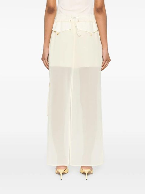 PINKO layered-design midi skirt - Yellow