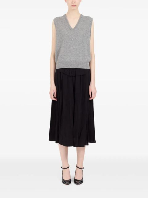 Maison Margiela V-neck virgin-wool vest - Grey - zdjęcie produktu nr 2