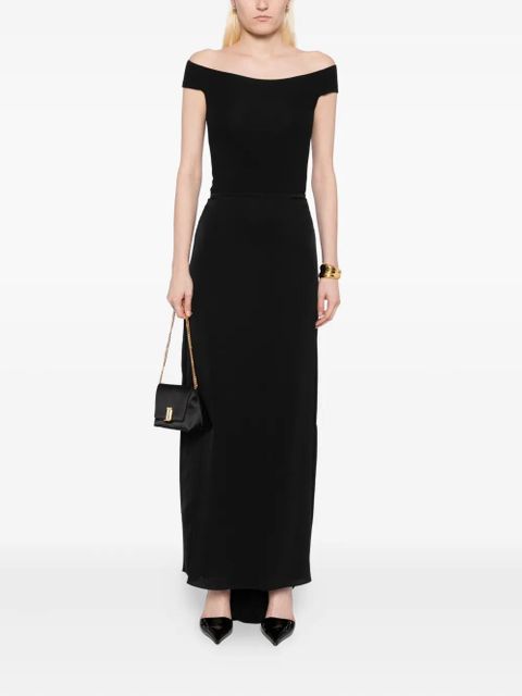 TOM FORD ruffled silk skirt - Black