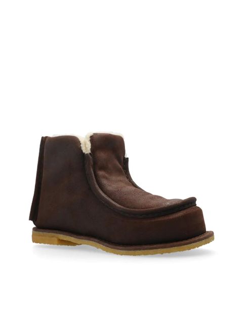 JW Anderson shearling-lined suede boots - Brown