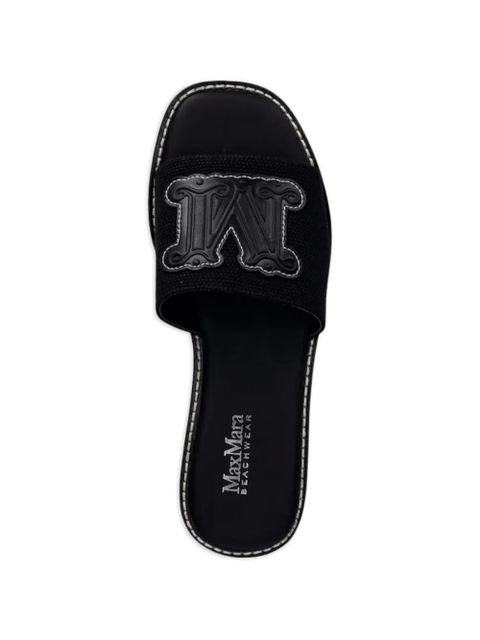 Max Mara logo-appliqué sandals - Black