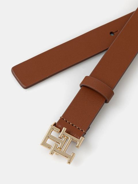 Tommy Hilfiger pasek skórzany damski kolor brązowy AW0AW17496 - zdjęcie produktu nr 2