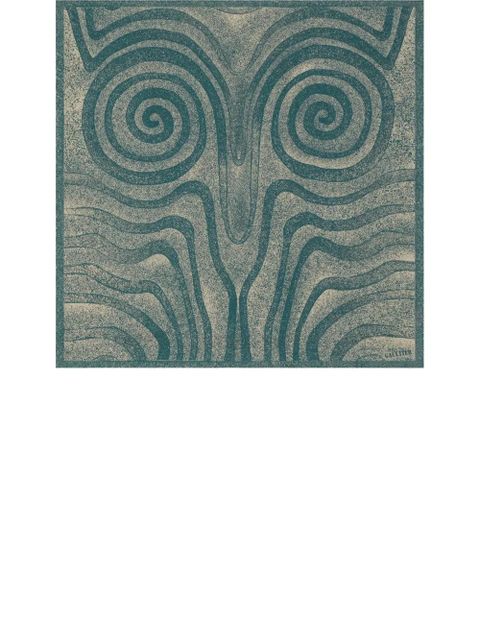 Jean Paul Gaultier spiral printed scarf - Blue - zdjęcie produktu nr 2