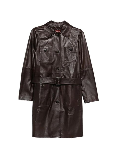 Max Mara Mstamaca buttoned belted coat - Brown - zdjęcie produktu nr 1