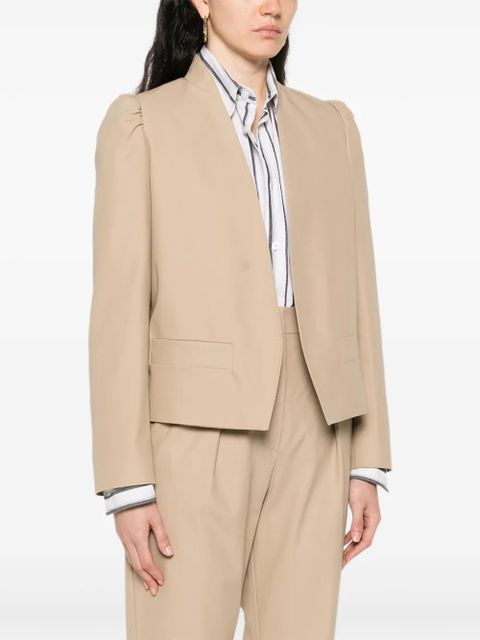Max Mara PHEBE puff-sleeve open-front jacket - Neutrals