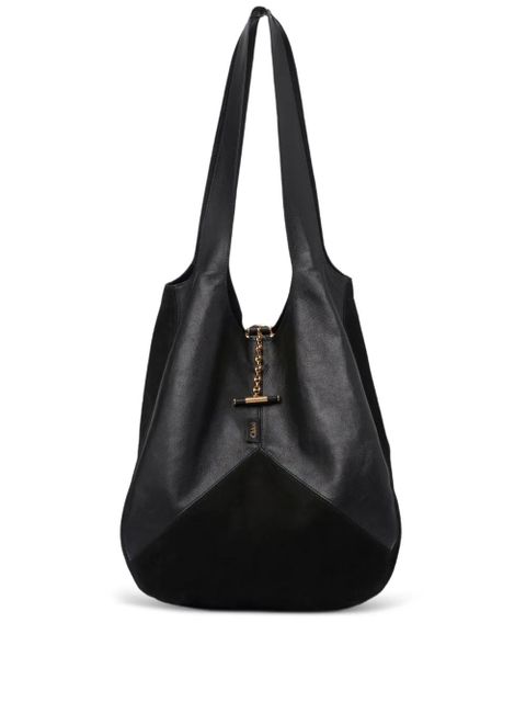 Chloé panelled chain shoulder bag - Black - zdjęcie produktu nr 1
