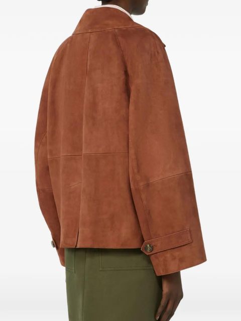 Weekend Max Mara double-breasted suede jacket - Brown