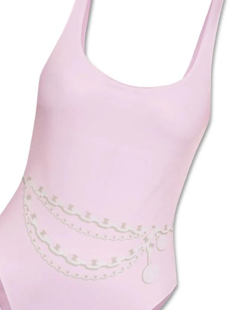 Versace Treasure-print swimsuit - Pink