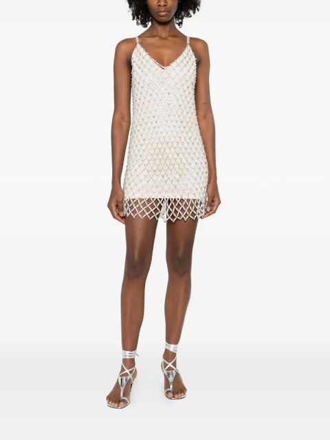 Maje beaded V-neck mini dress - Neutrals - zdjęcie produktu nr 2