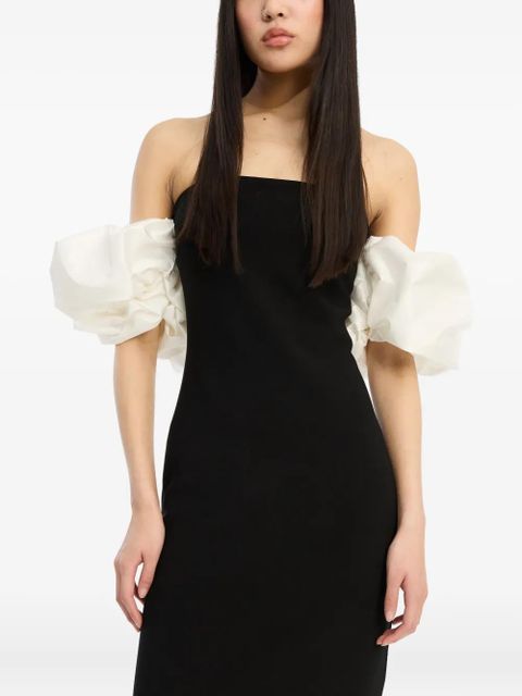 ROTATE BIRGER CHRISTENSEN puff sleeve maxi dress - Black