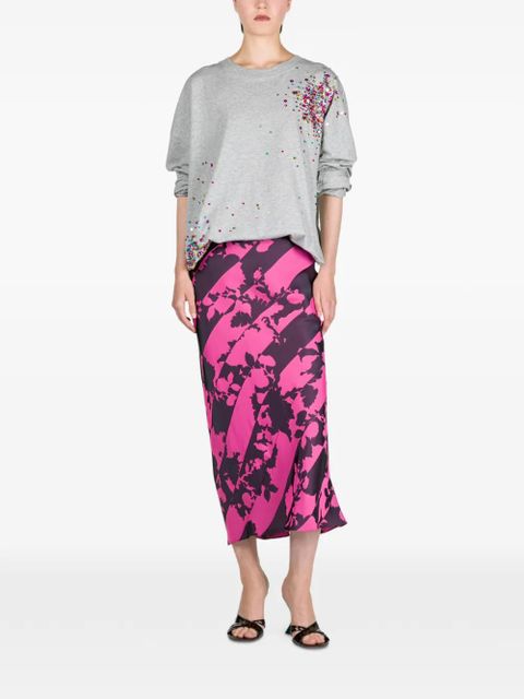 DRIES VAN NOTEN embellished long-sleeve T-shirt - Grey