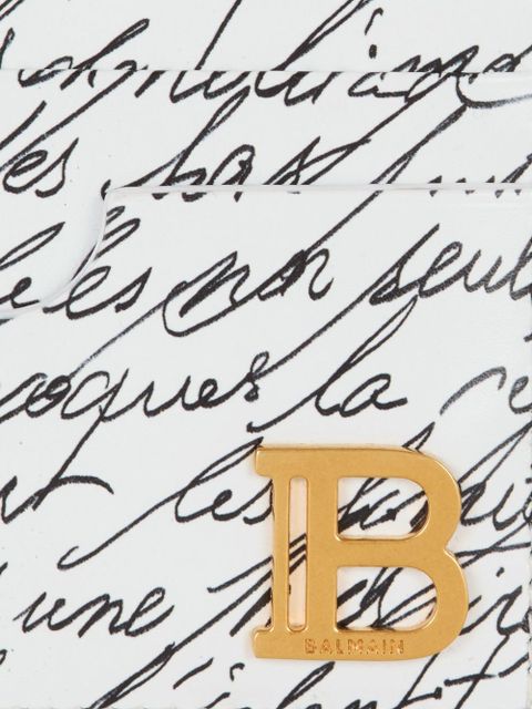 Balmain B-Buzz Love Letter cardholder - White