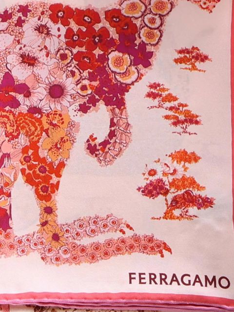 Ferragamo floral silk scarf - Pink