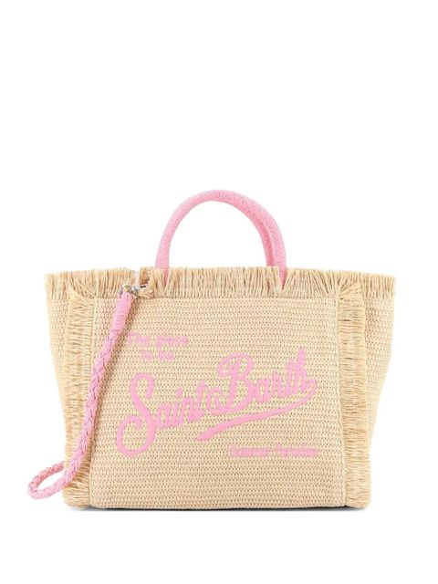MC2 Saint Barth raffia frayed beach bag - Neutrals - zdjęcie produktu nr 1