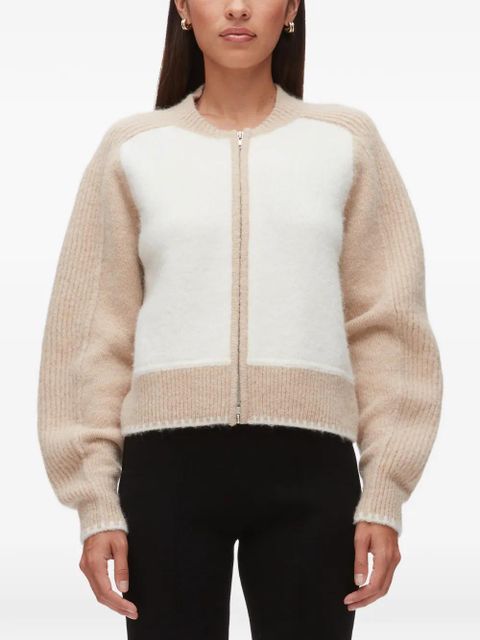 3.1 Phillip Lim colour-block zip-up cardigan - Neutrals - zdjęcie produktu nr 1