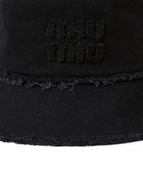 Miu Miu denim bucket hat - Black - zdjęcie produktu nr 2