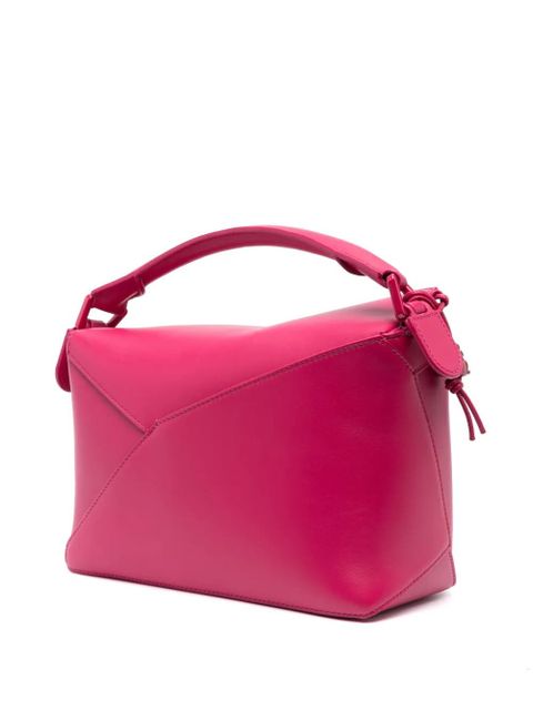 LOEWE small Puzzle Edge leather tote bag - Pink