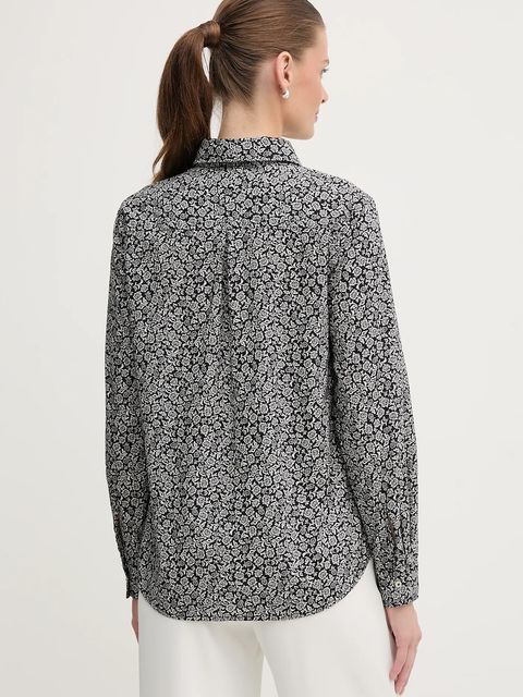 United Colors of Benetton koszula damska kolor biały regular z kołnierzykiem klasycznym 5Q6SDQ0AY