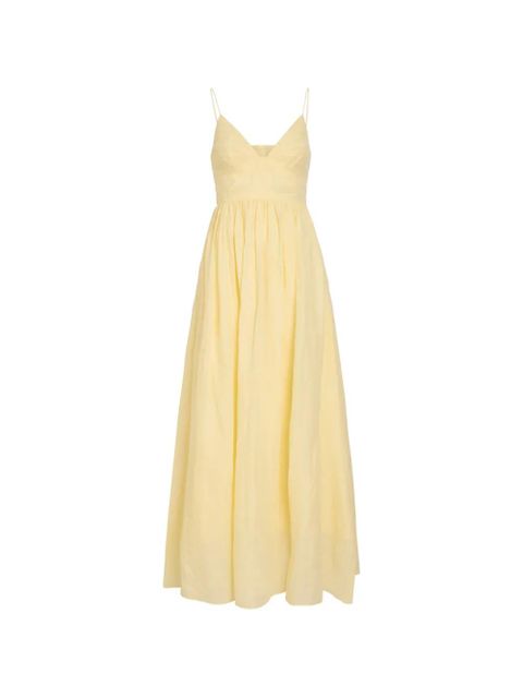 Aje gathered spaghetti-strap dress - Yellow - zdjęcie produktu nr 1