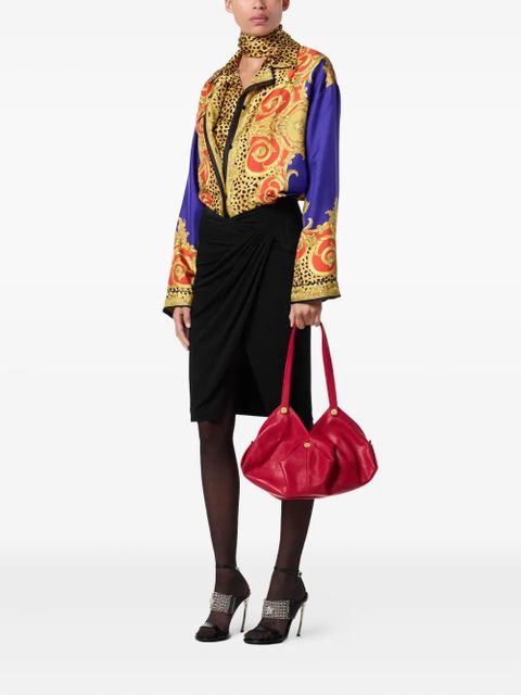 Versace Protea leather shoulder bag - Red - zdjęcie produktu nr 2