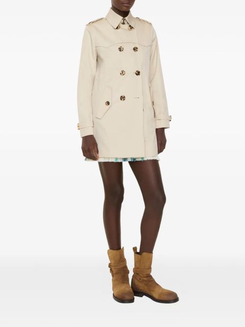 Burberry short Summerside gabardine trench coat​ - Neutrals