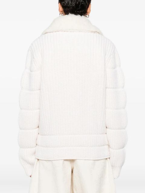 Casablanca ribbed padded jacket - White