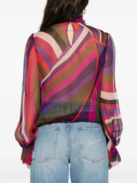 PUCCI abstract-print blouse - Pink