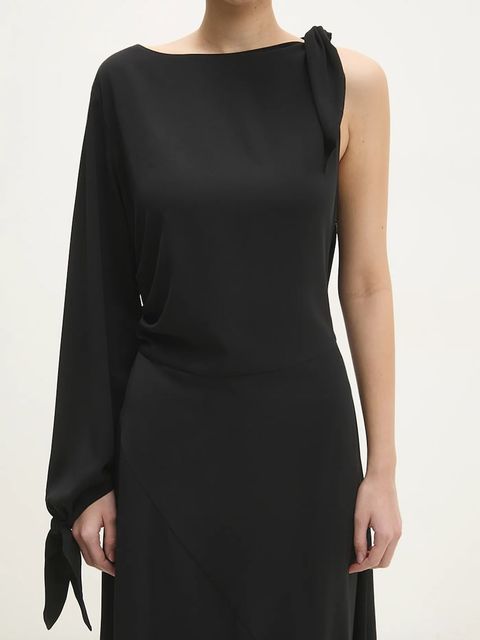 Samsoe Samsoe sukienka SAALBA kolor czarny maxi rozkloszowana F24400148