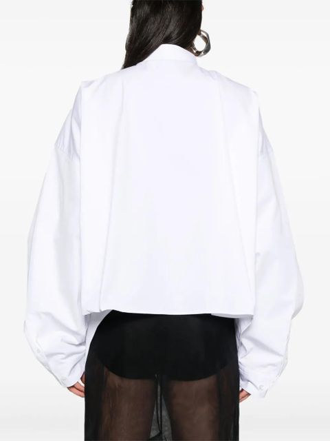 Balenciaga asymmetric poplin shirt - White