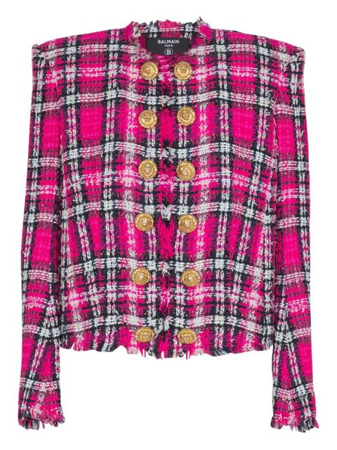 Balmain plaid button jacket - Pink - zdjęcie produktu nr 1