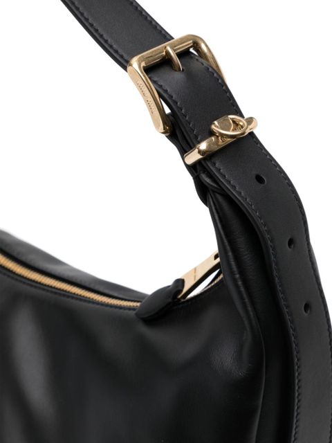 Miu Miu logo-appliqué leather tote bag - Black