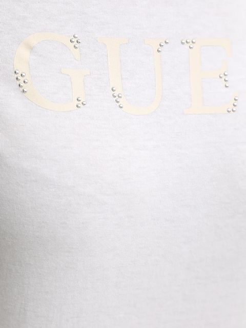 Guess t-shirt bawełniany CLELIA damski kolor biały V5BI10 I3Z14 - zdjęcie produktu nr 2