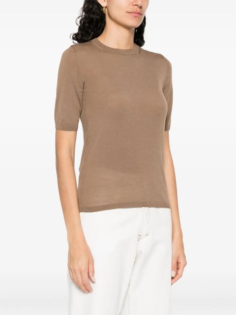 Max Mara virgin wool t-shirt - Brown - zdjęcie produktu nr 2