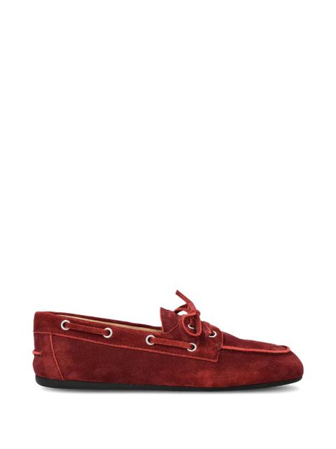 Miu Miu tie-detail loafers - Red - zdjęcie produktu nr 1