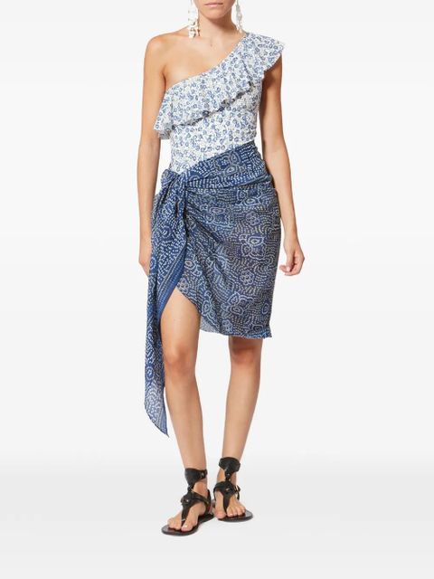 ISABEL MARANT LUCILIA patterned pareo - Blue - zdjęcie produktu nr 2